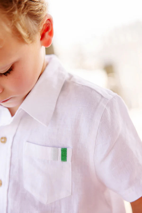 S/S Dean's List Dress Shirt - Worth Ave White
