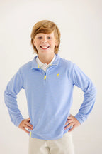 Prepletic™ Hayword Half Zip - Barbados Blue Stripe/Self