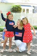 Seaton Sweater - Nantucket Navy/ American Flag
