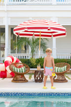 Tanner Trunks - Richmond Red Stripe/Belhaven Blue