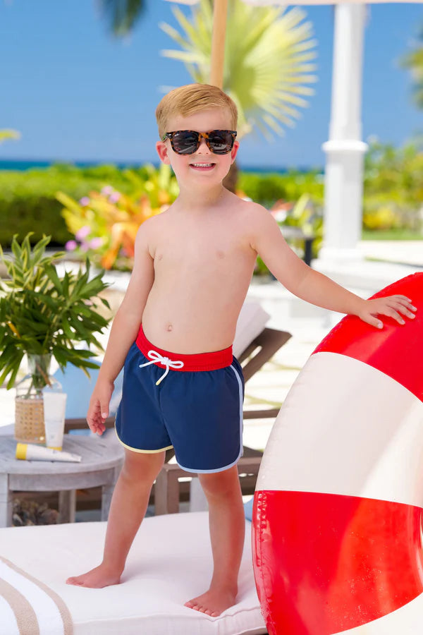 Tanner Trunks - Nantucket Navy & Red/Blue/Yellow
