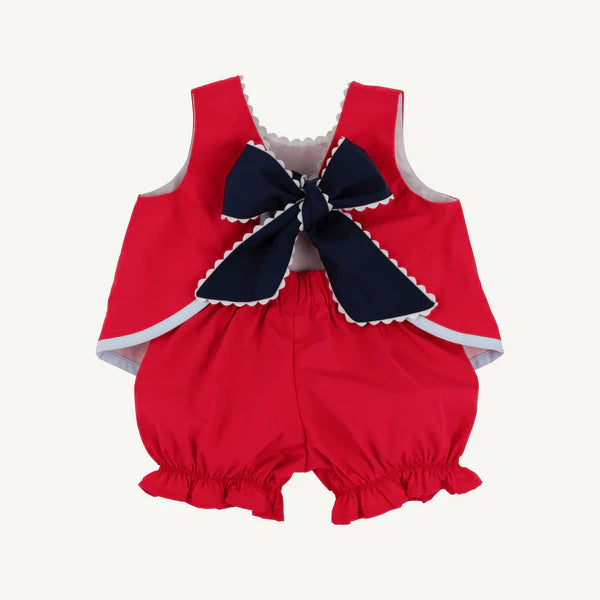 Susanne Swing Top Set - Richmond Red w/ Navy Bow