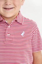 Prim & Proper Polo - Sumner County Stripe (Richmond Red/Beale Street Blue)