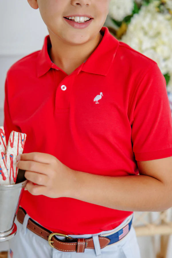 Prim & Proper Polo - Richmond Red/Worth Ave White