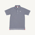 Prim & Proper Polo - Nantucket Navy Stripe
