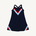 Prepletic™ Little Miss Tennis Dress - Nantucket Navy w/ RWB