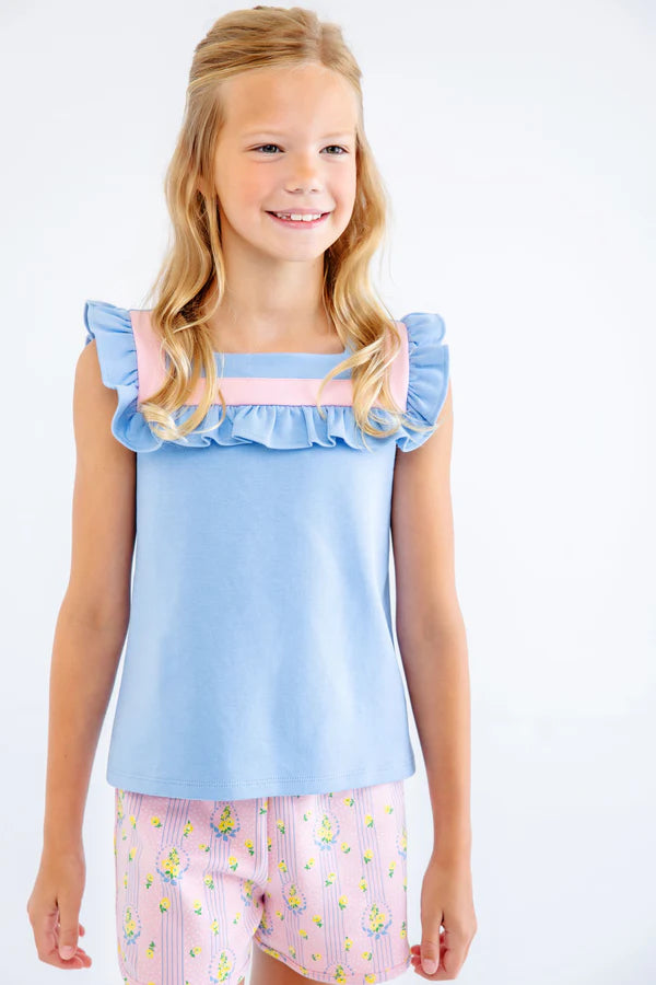 Darla Day Top - Sarasota Sky/ Pink