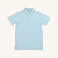 Prim & Proper Polo  - Brookline Blue Stripe/ Worth Ave White