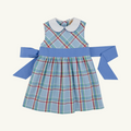 Sleeveless Cindy Lou Sash Dress - Kensington Court Plaid/Barbados Blue