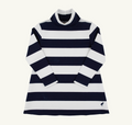 Prepletic™ Finley Funnel Dress - Nantucket Navy Rugby Stripe
