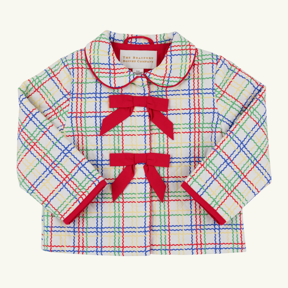Julie Anne Jacket - Wellington Windowpane/Richmond Red