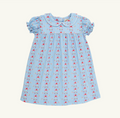 Holly Day Dress - First Day Flowers/Worth Ave White/Richmond Red