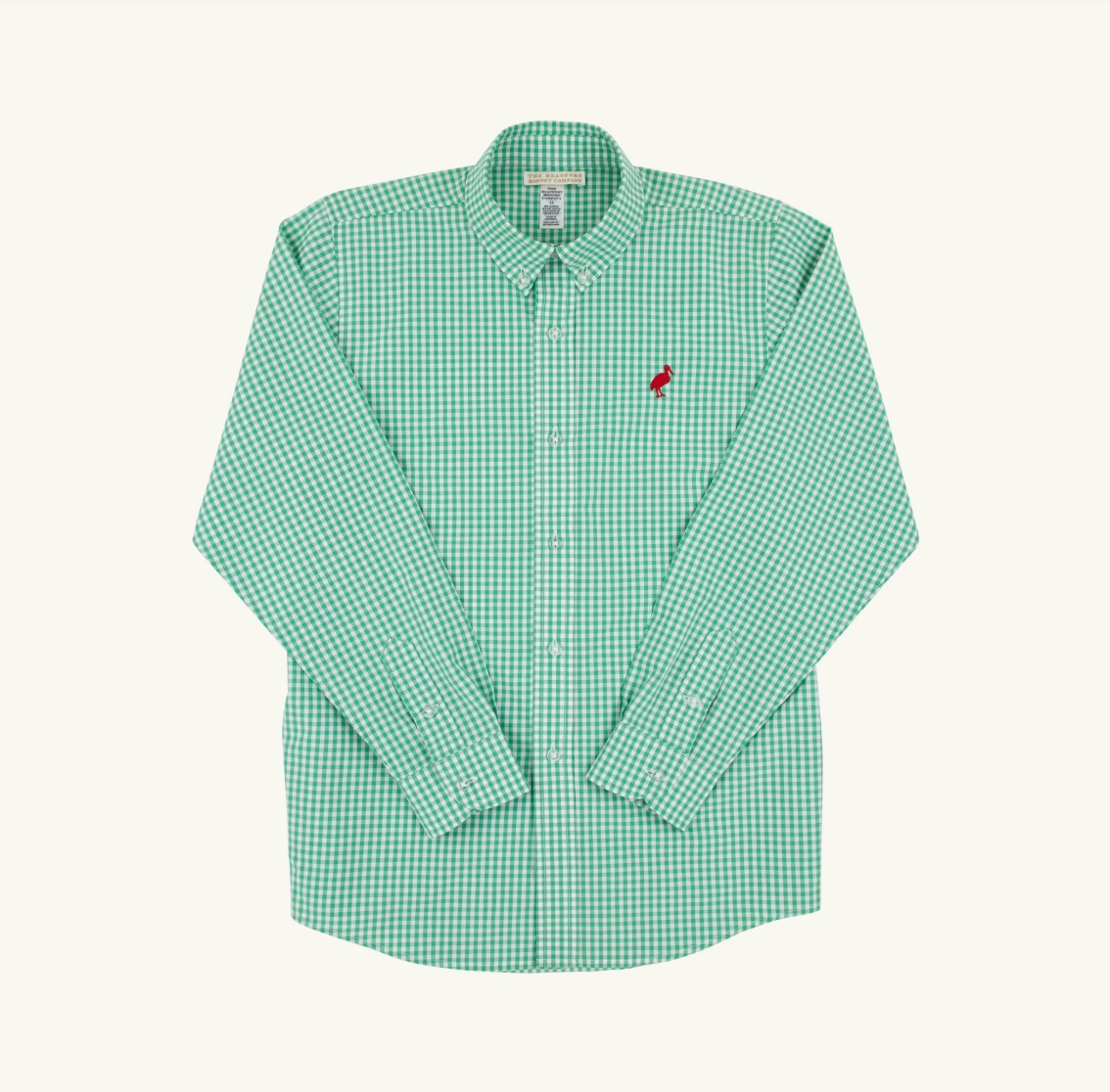 Deans List Dress Shirt - Gibson Island Green Mini Gingham/Richmond Red