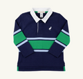 Rollins Rugby Shirt - Nantucket Navy/Beale Street Blue/Kiawah Kelly Green