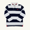 Rollins Rugby Shirt - Nantucket Navy Rugby Stripe/Richmond Red
