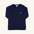 L/S Carter Crewneck - Nantucket Navy/Worth Ave White