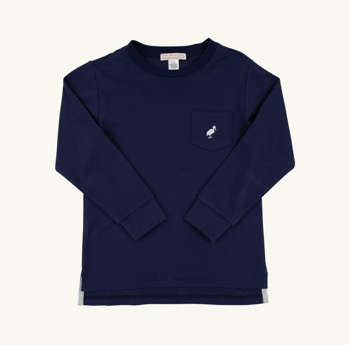 L/S Carter Crewneck - Nantucket Navy/Worth Ave White