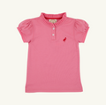 Little Miss Prim & Proper Polo - Hamptons Hot Pink/Richmond Red