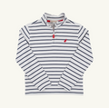 Hayword Half-Zip - Nantucket Navy Stripe/Richmond Red