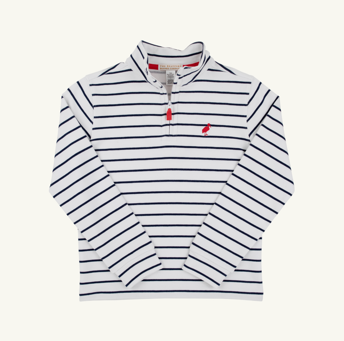 Hayword Half-Zip - Nantucket Navy Stripe/Richmond Red