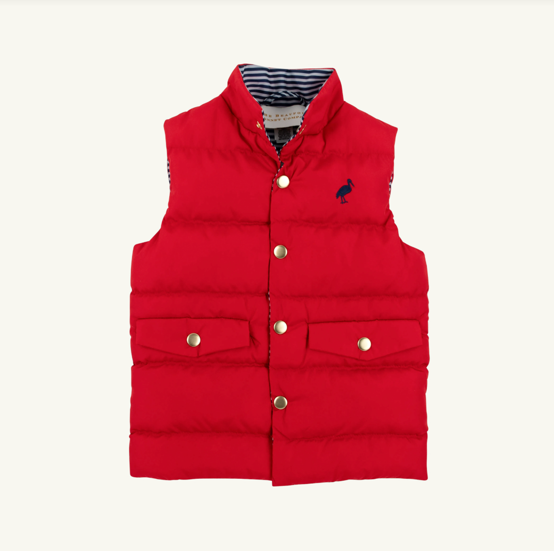 Vaughn Vest - Richmond Red/Nantucket Navy Stripe