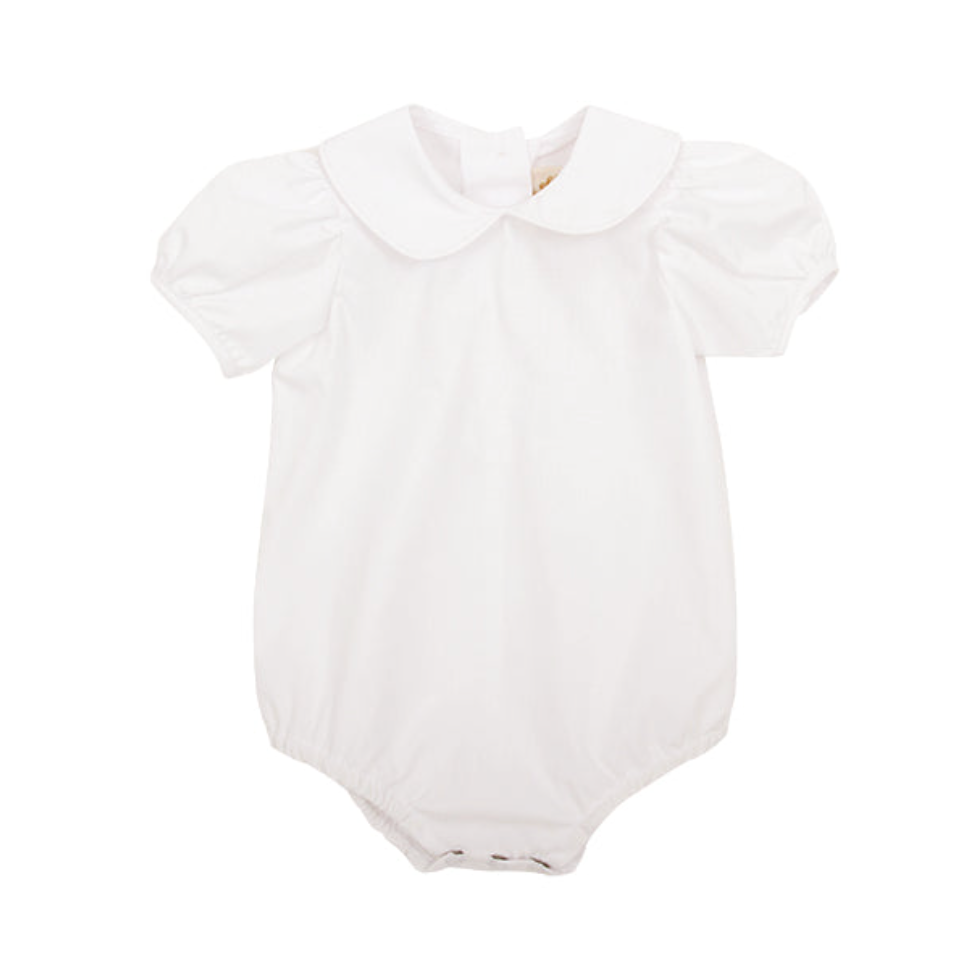 Maude's Peter Pan Onesie - Worth Ave White - Broadcloth