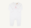 Robbins Romper - Bear (Worth Ave White/Palm Beach Pink)