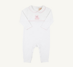 Robbins Romper - Bear (Worth Ave White/Palm Beach Pink)