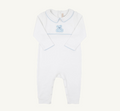 Robbins Romper - Bear (Worth Ave White/Buckhead Blue)