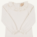 L/S Ramona Ruffle Onesie - Palmetto Pearl