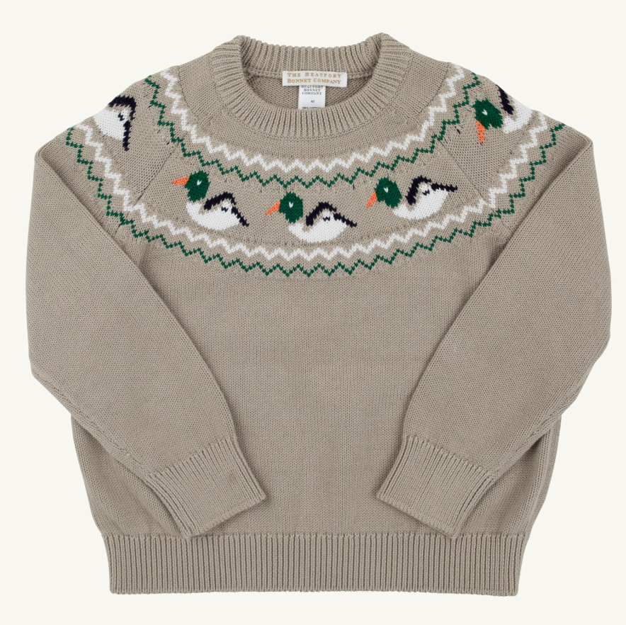Isaac's Fairisle Sweater - Ducks / Keeneland Khaki