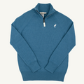 Hayden Half Zip Sweater - Barnsley Blue /Palmetto Pearl