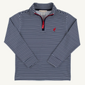 Prepletic™ Hayword Half Zip - Nantucket Navy Stripe/ Richmond Red