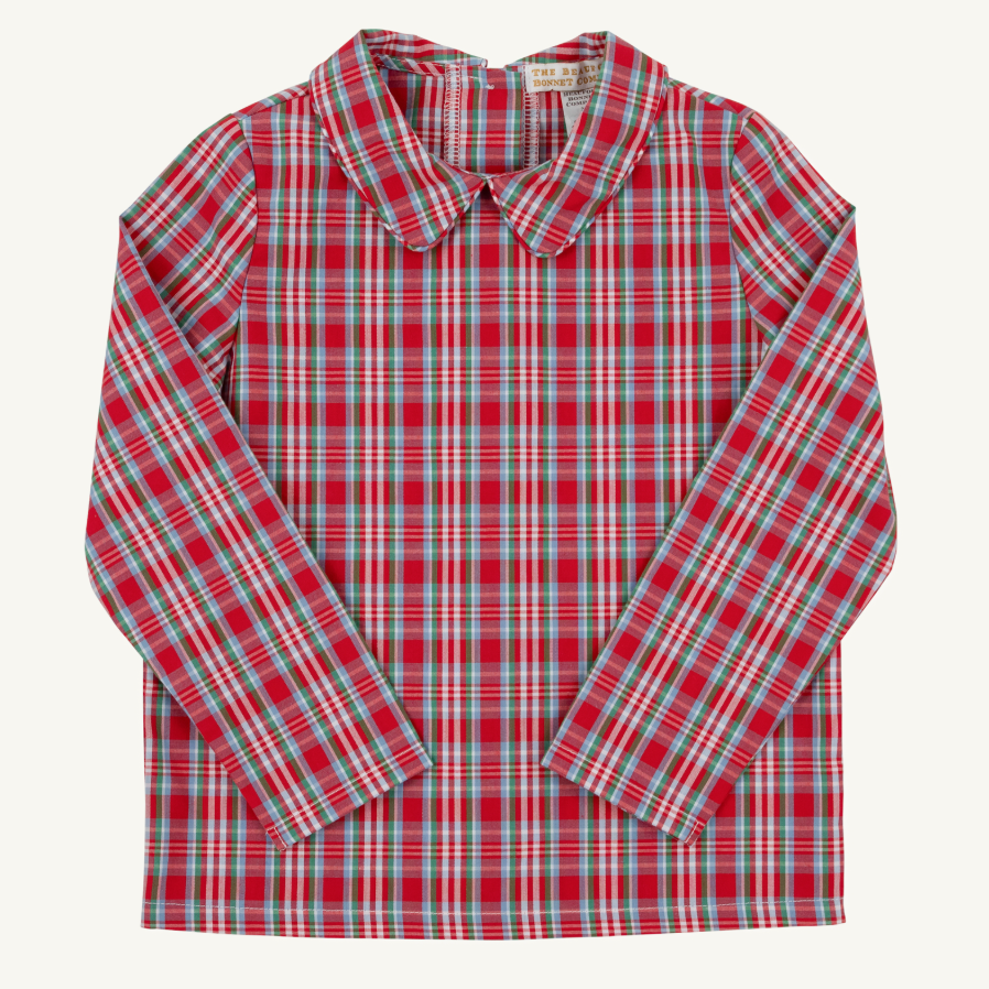 Peter Pan Collar Shirt - Woodspoint Plaid