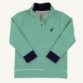 Pendleton Popped Collar - Kiawah Kelly Green Stripe/ Nantucket Navy