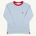 L/S Carter Crewneck - Barrington Blue Stripe/ Richmond Red
