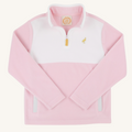 Fleece Hayword Half Zip - Palm Beach Pink/Worth Ave White