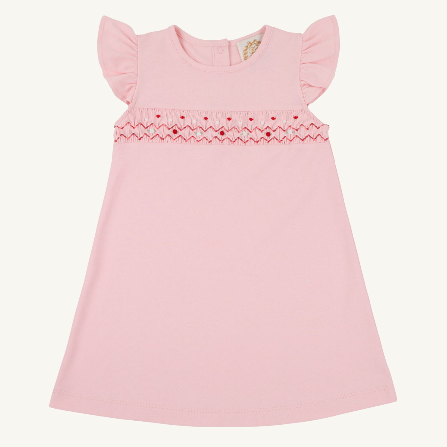 Angel Sleeve Biltmore Dress - Sandpearl Pink/Rosebud