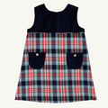 Velveteen Jill Jumper - Nantucket Navy/ Covington Cottage Plaid