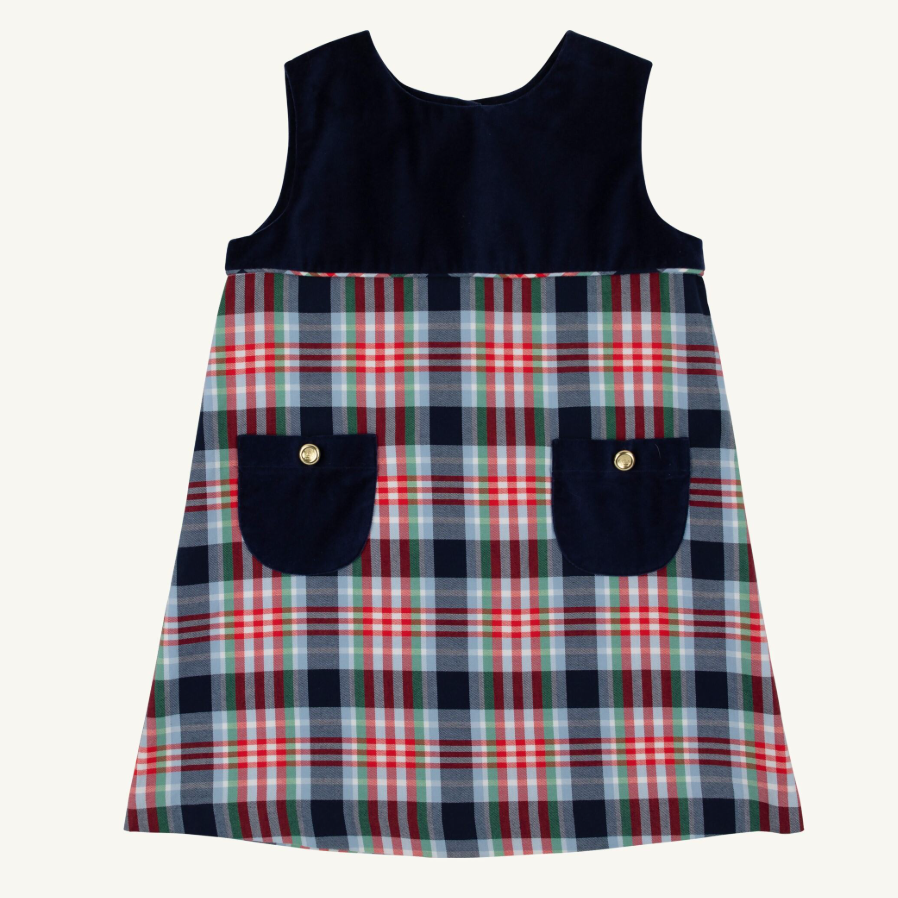Velveteen Jill Jumper - Nantucket Navy/ Covington Cottage Plaid