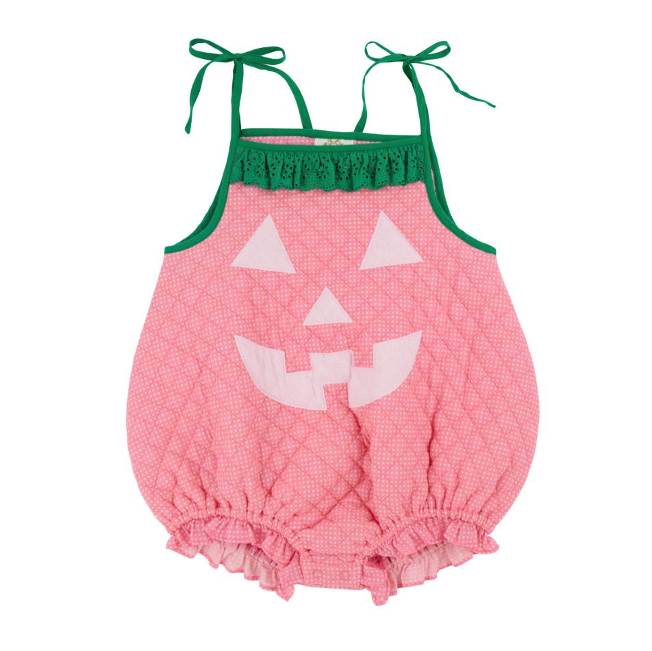 Halloween Toddler Costume - Jack-O-Lantern (Hamptons Hot Pink Microdot/Kiawah Kelly Green)