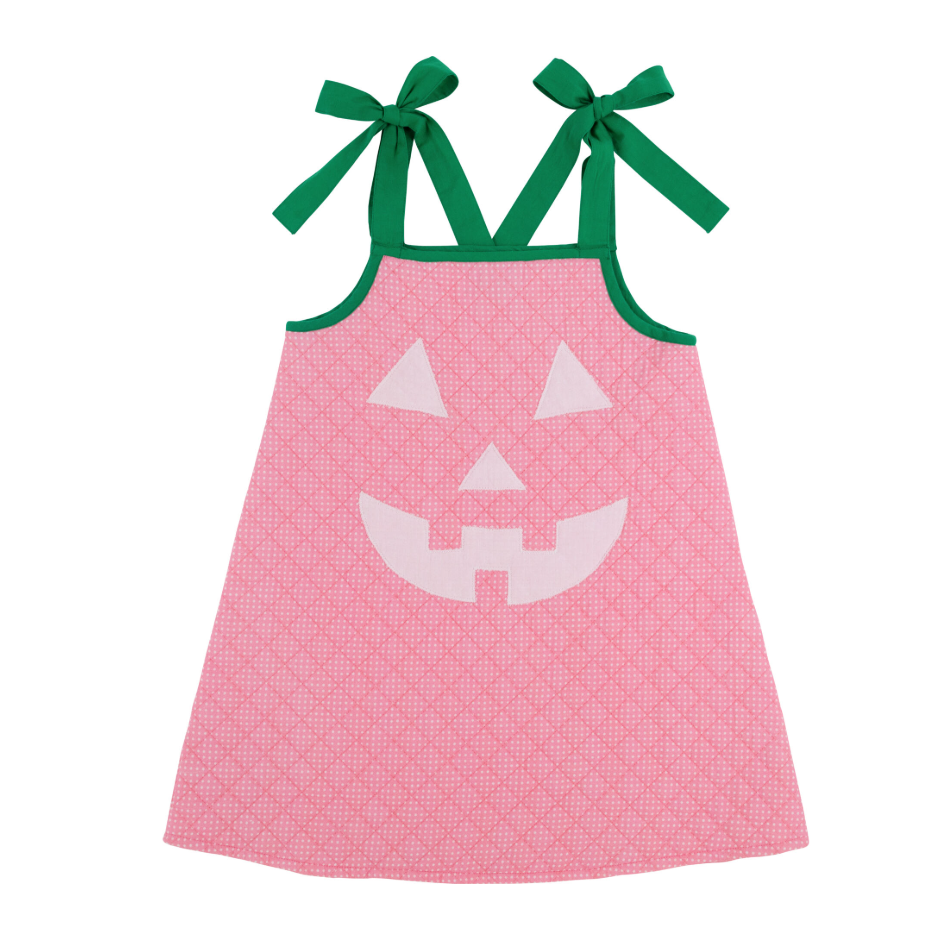 Halloween Costume Jumper - Jack-O-Lantern (Hamptons Hot Pink Microdot/Kiawah Kelly Green)