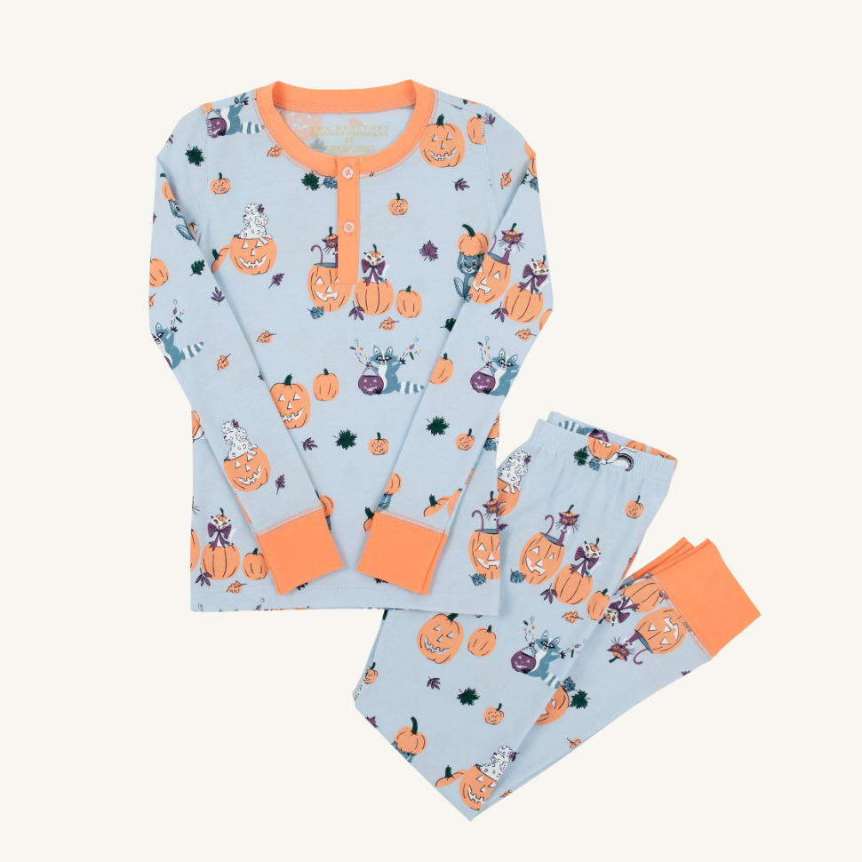 Payton Pajama Set - Candy & Critters (Buckhead Blue)