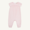 Ramona Ruffle Romper - Sandpearl Pink Stripe