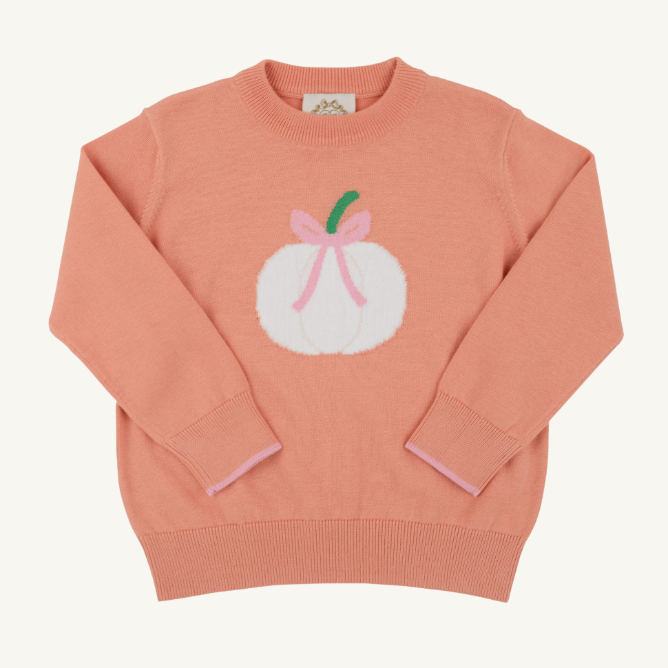 Isabelle's Intarsia Sweater - Pumpkin / Seashore Sherbet
