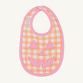 Burp Me Bib - Seashore Sherbet Gingham/ Hamptons Hot Pink