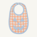 Burp Me Bib - Seashore Sherbet Gingham/ Beale Street Blue