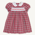 Dollie Mae Dress - Woodspoint Plaid/ Worth Ave White