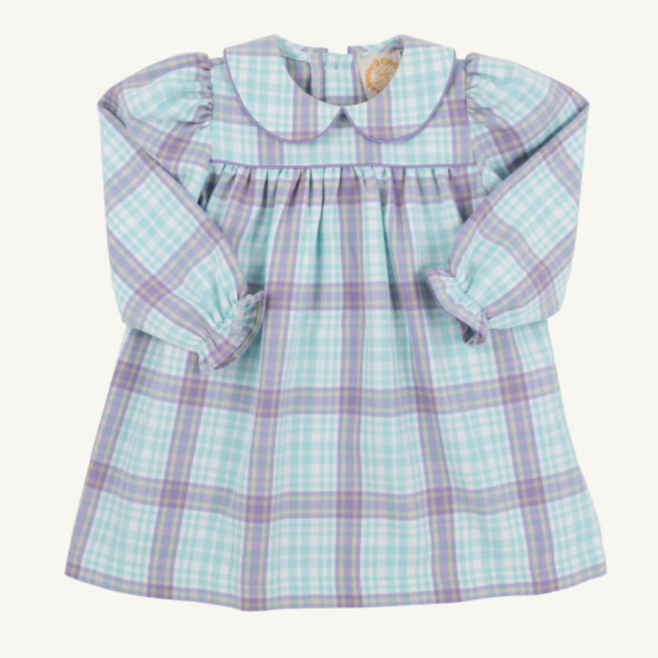 L/S Maerin Fitz Frock - Bridge Club Hustle Houndstooth (Edisto Egg Blue)