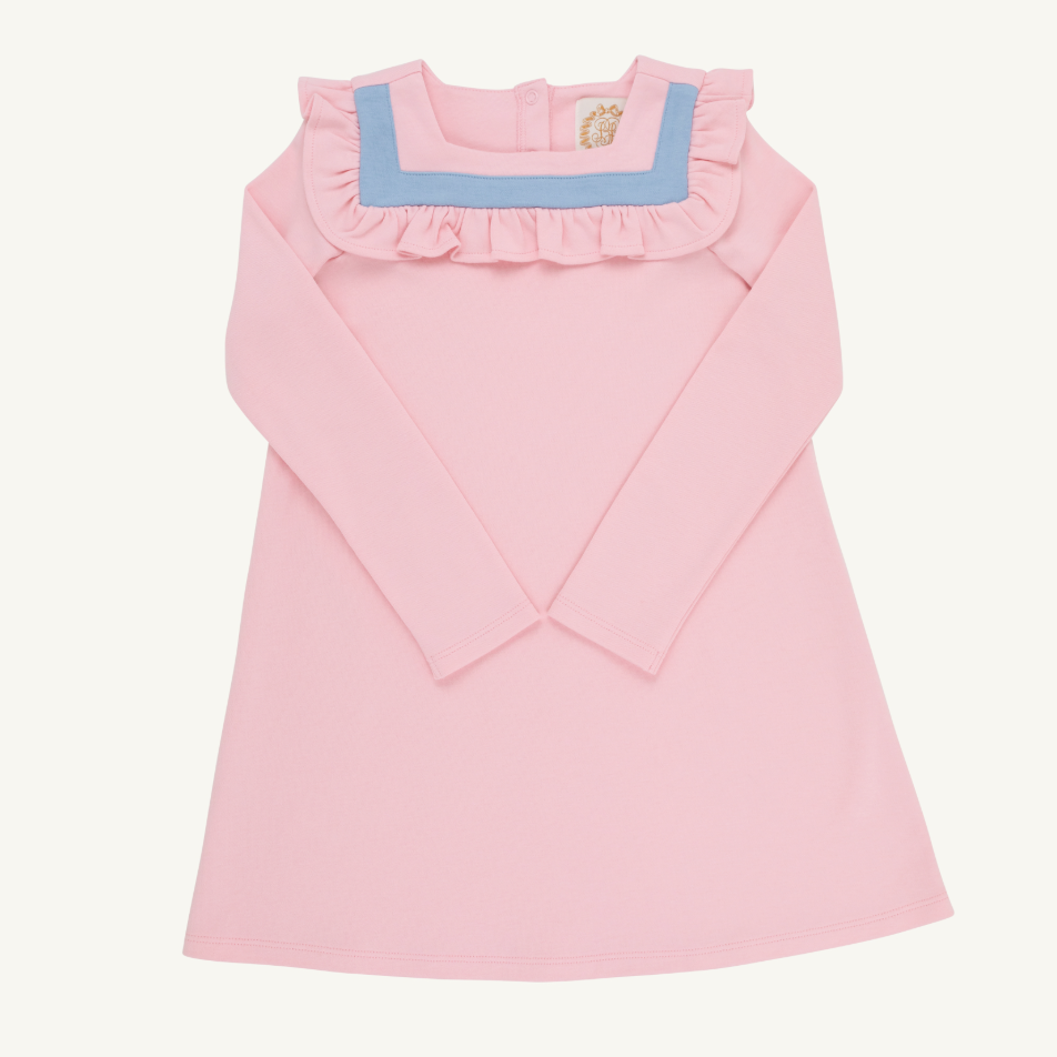 L/S Darla Dress - Sandpearl Pink/ Barrington Blue